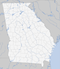 Atlanta dot using Template:Location map is located in Georgia