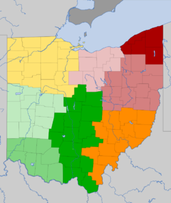 Ohio is located in Ohio